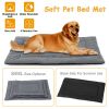 Dog Bed Mat Comfortable Fleece Pet Dog Crate Carpet Reversible Pad Joint Relief L Size