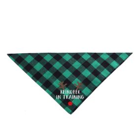 Christmas Pet Saliva Towel DIY Dog Triangle (Option: Green 10-M 20to42cm)