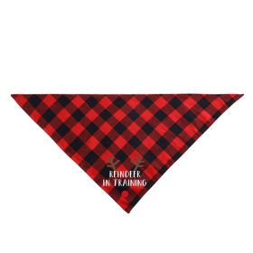 Christmas Pet Saliva Towel DIY Dog Triangle (Option: Red 10-M 20to42cm)