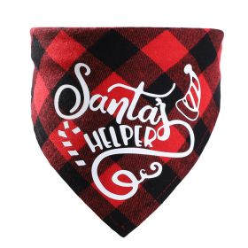 Christmas Pet Saliva Towel DIY Dog Triangle (Option: Red 4-M 20to42cm)