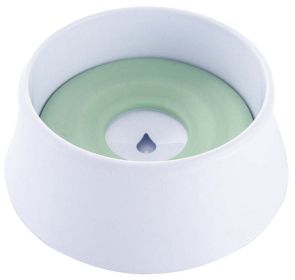 Pet Life 'Pud-Guard' Anti-Spill Floating Water and Food Bowl (Color: Green)