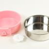 Removable Hanging Food Stainless Steel Water Bowl Cage Bowl for Dogs Cats Birds Small Animals