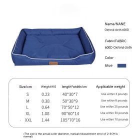 Bite Resistant Waterproof Dog Mat (Option: Blue-M)